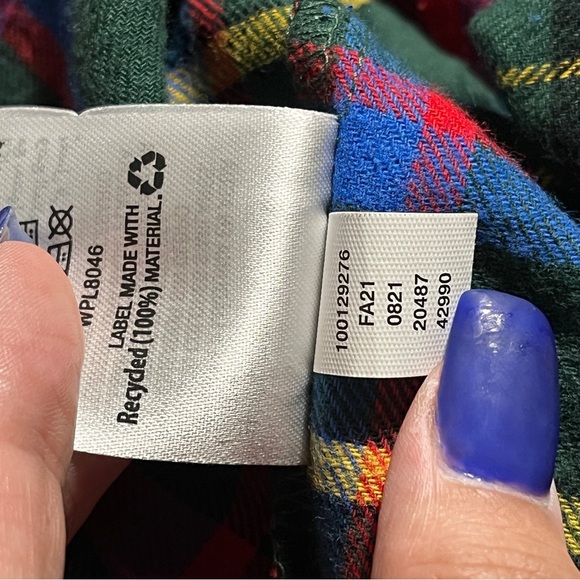 Club Room Red and Green Plaid Button Down Shirt Medium Cotton - Picture 11 of 11